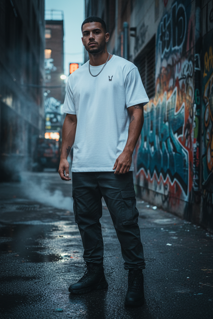 Male model front streetwear