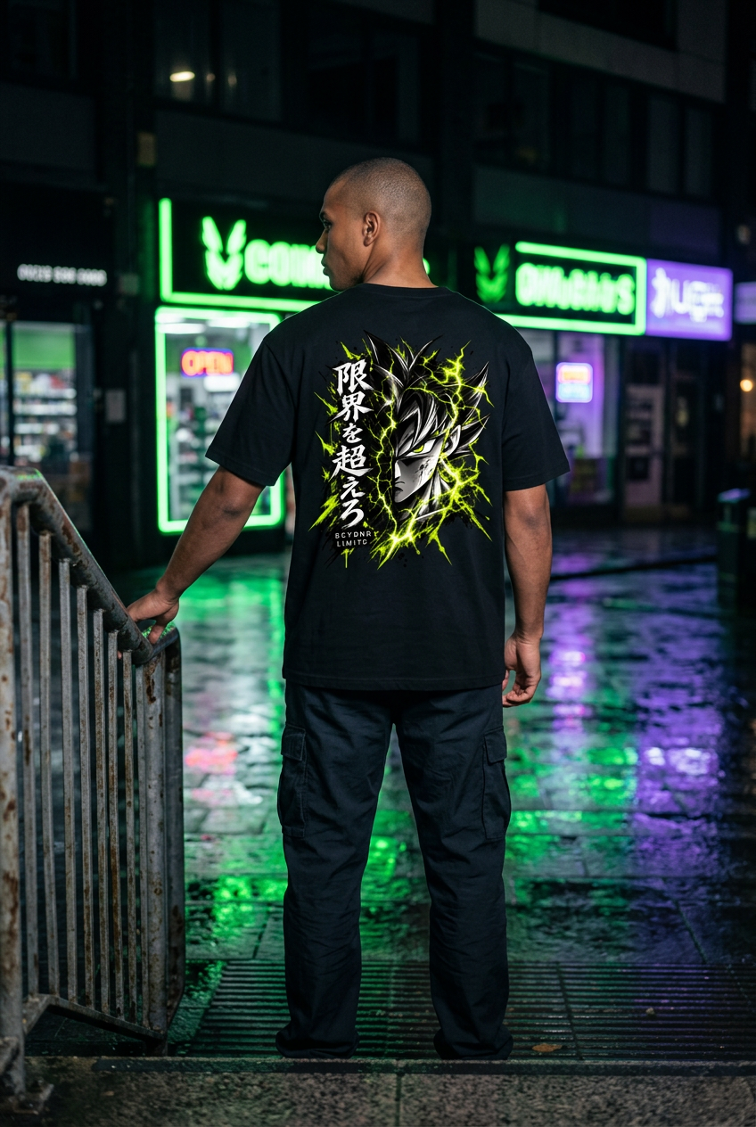 Man on steps, back design