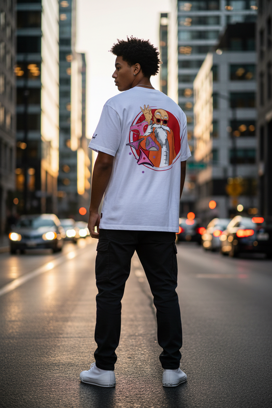 Master Roshi Tee – Back View Street Style